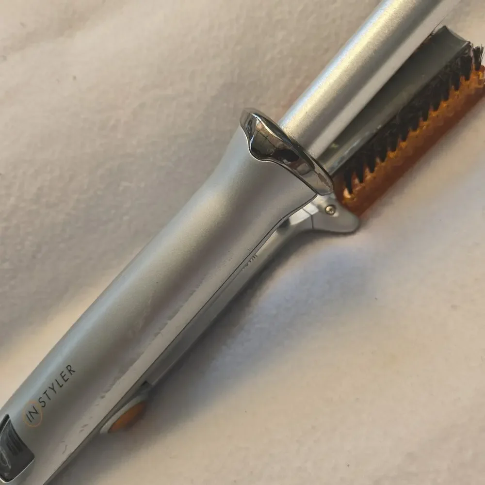 InStyler The Rotating Iron Silver Straightener Curler IS1001.1-19 1